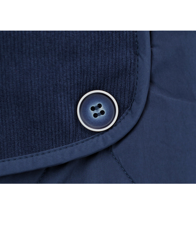 Navy Relaxed Fit Quilted Jacket