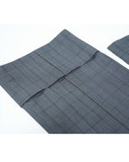 Glen Plaid Cuffed Trousers | High-Waist Wide-Leg Suitpure
