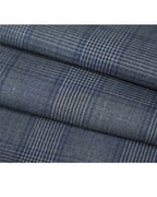 Glen Plaid Cuffed Trousers | High-Waist Wide-Leg Suitpure