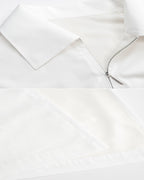 Women's Long Sleeve Collared White Shirt Dress Suitpure