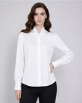 Wing Collar Blouse with French Cuffs Suitpure