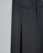 Black Wool Cavalry Twill Tulip Skirt| 100% Wool
