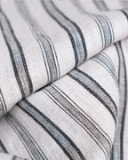 High-Waist Linen Stripe Wide Trousers | Concealed Pleats Suitpure