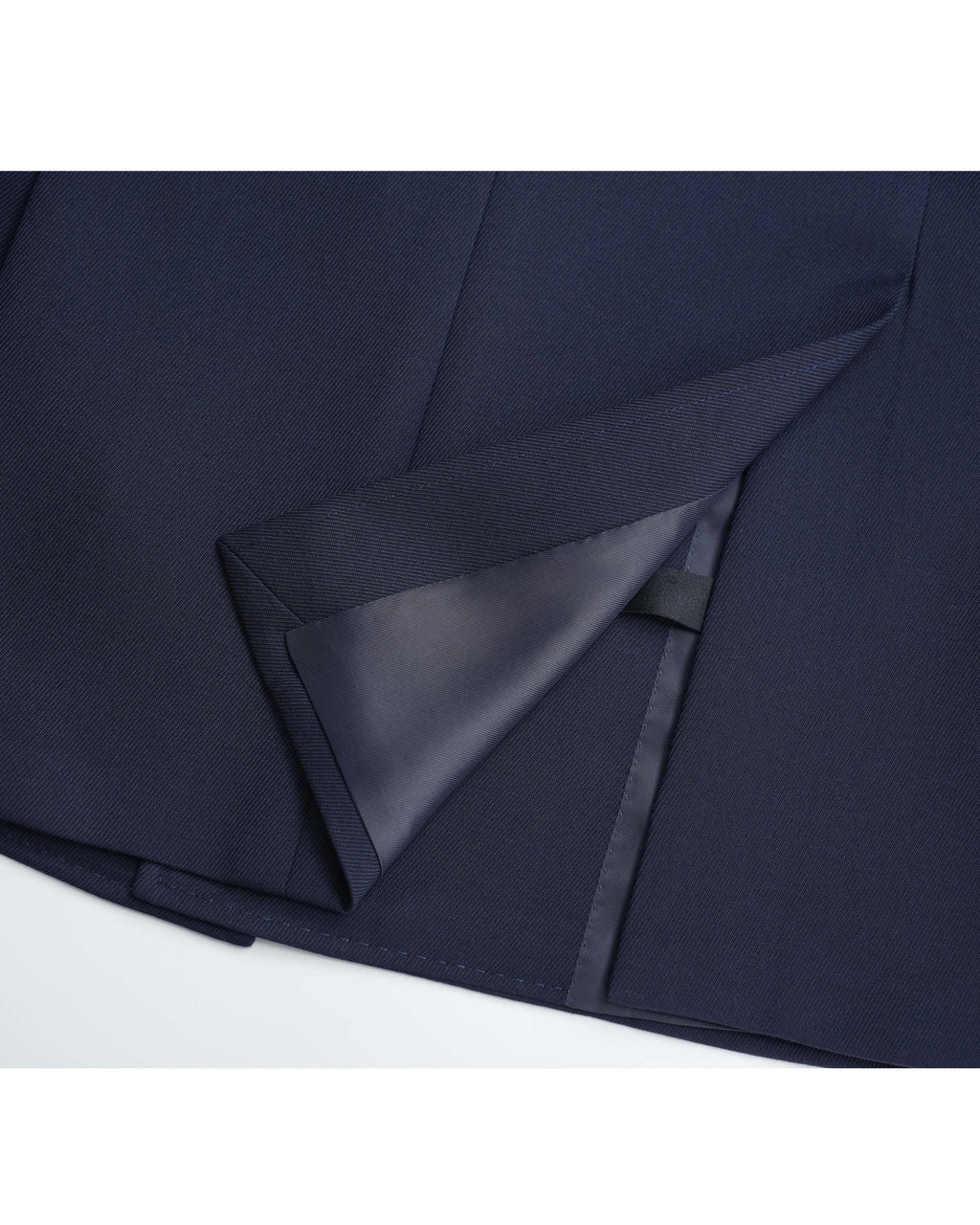 Navy 100% Wool Cavalry Twill Double Breasted Blazer | 100% Wool