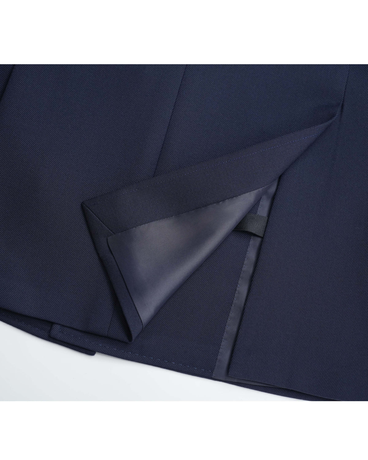 Navy 100% Wool Cavalry Twill Double Breasted Blazer | 100% Wool