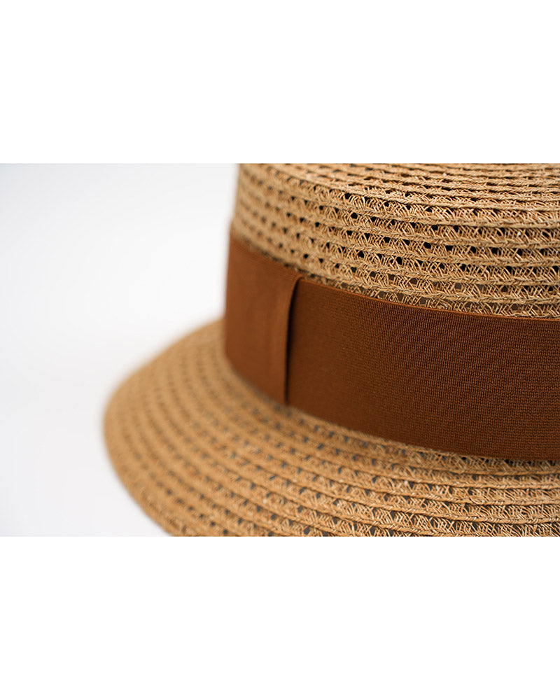 Retro Japanese Ribbon Flat Top Hat | Vintage Suitpure