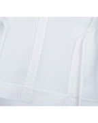 White Textured Lapel Unlined Blazer Suitpure