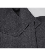 Grey Peak Lapel Wasp Waist Blazer Suitpure