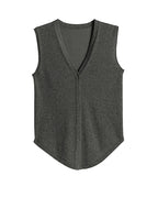 V-Neck Knit Vest for Layering