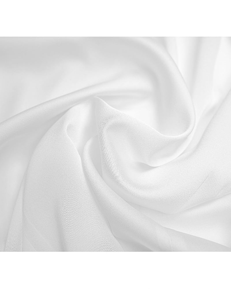 Plain White Flowing Waist-Cinching Blouse | Seamless Drape Suitpure