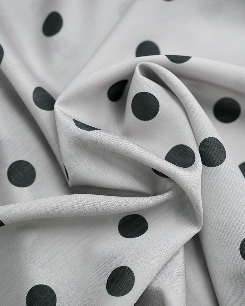 Women Silk-Blend Polka Dot Button-Down Shirt