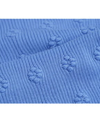 Mock Neck Pullover with Floral Motif | Soft Knit