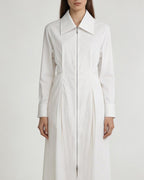 Cotton Sateen Minimalist Shirt Dress Suitpure