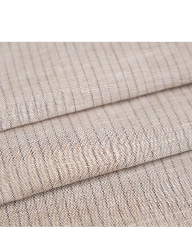 Relaxed Fit Linen Stripe Vest & Wide-Leg Pants Set Suitpure