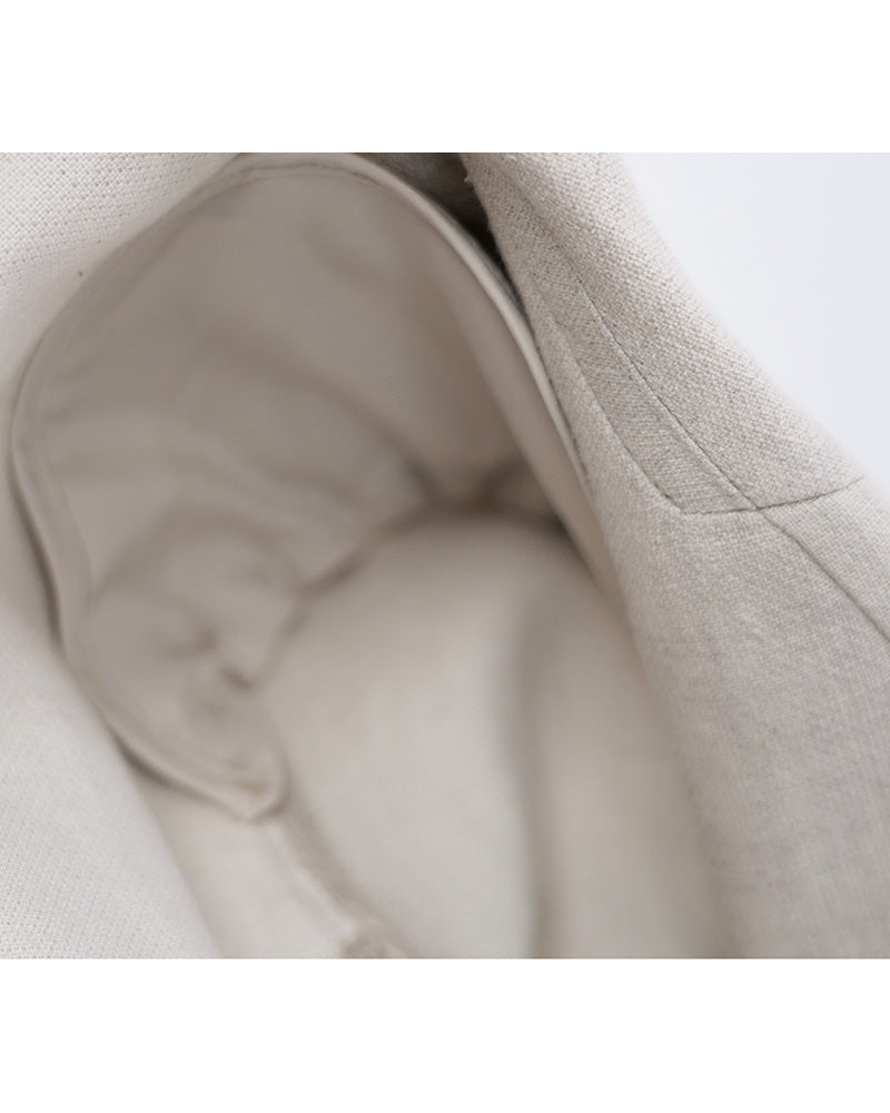 Vintage Dew-Retted Linen Cotton Blazer | Patch Pockets Suitpure
