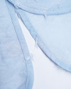 Sky Blue V-Neck Shirred Oversized Blouse Suitpure