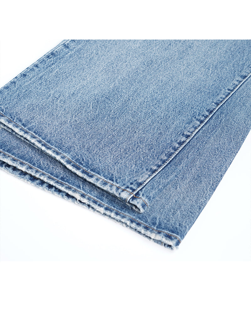 Retro Wide-Leg Denim Pants in Light Wash Suitpure