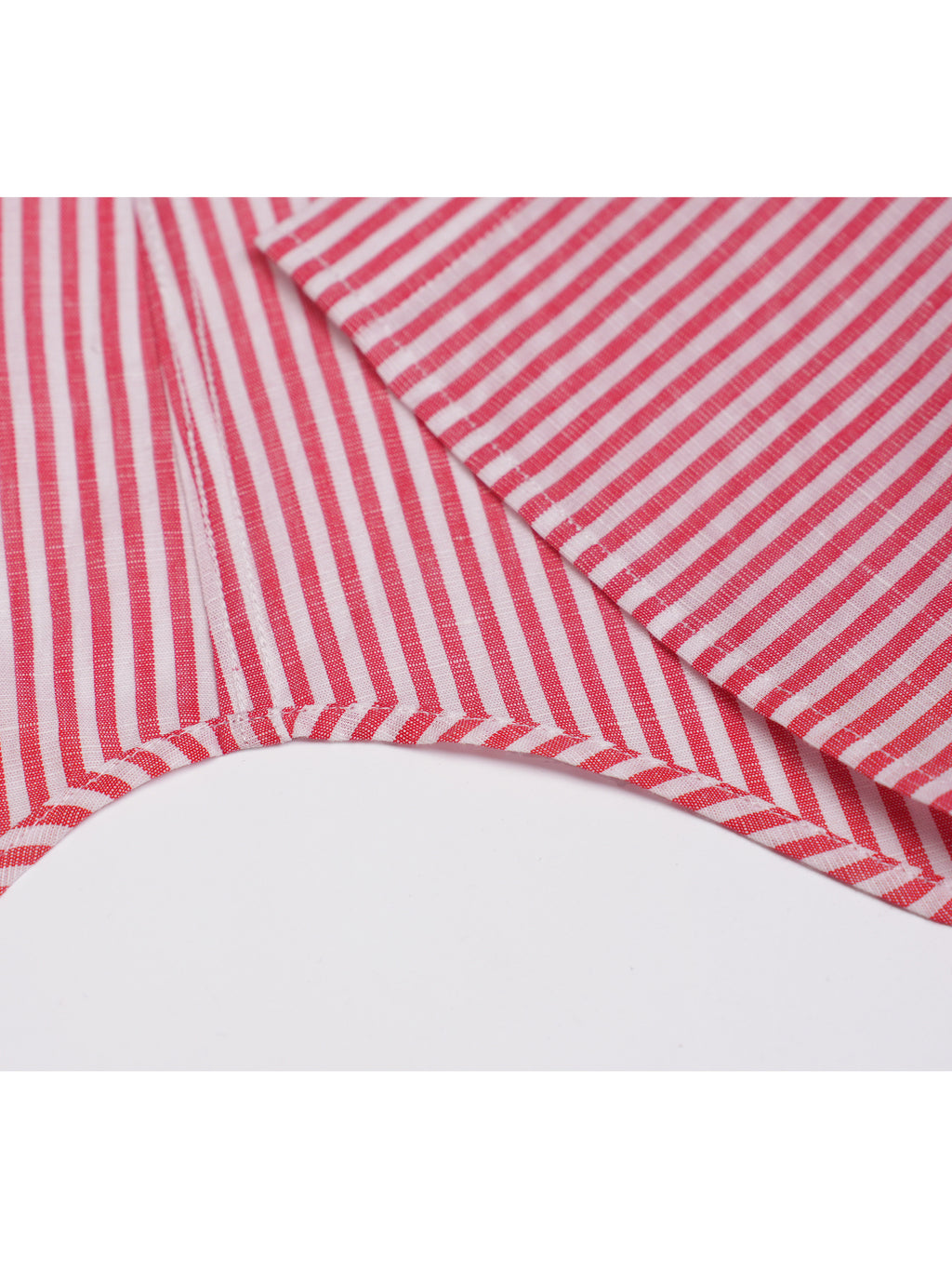 Red Linen Cotton French Collar Blouse Suitpure