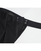 High Waist Cavalry Twill Straight Wool Pants | 100% Wool