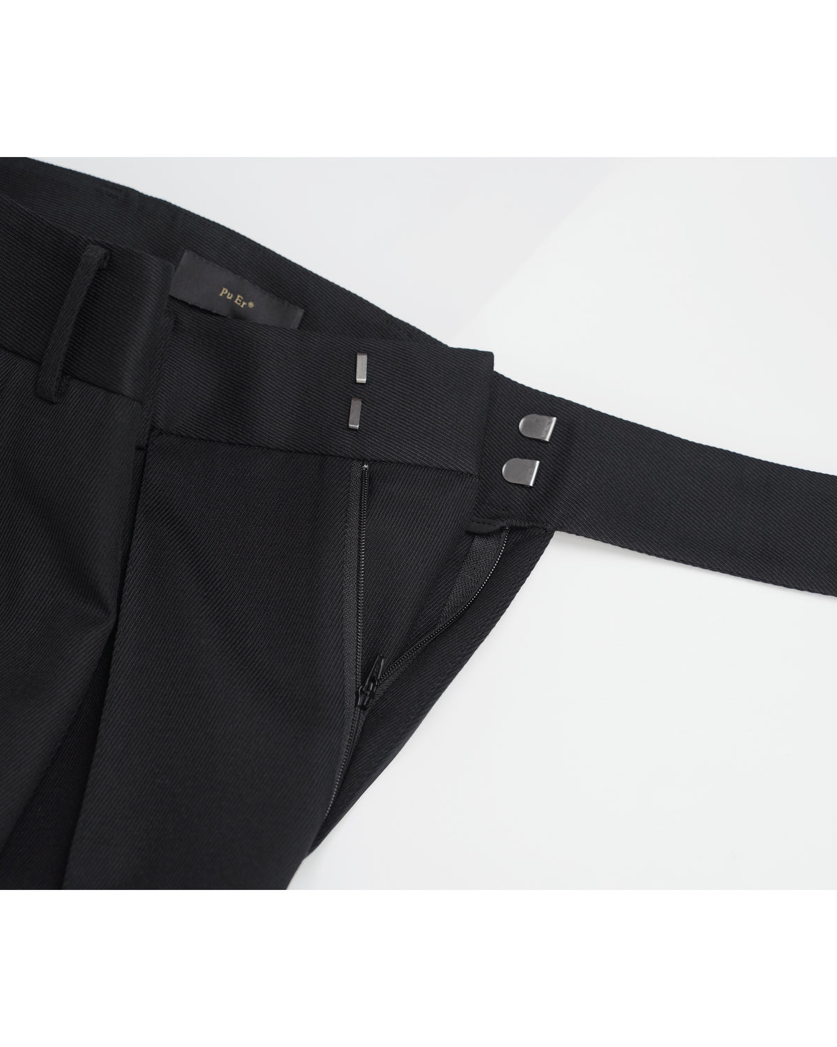 High Waist Cavalry Twill Straight Wool Pants | 100% Wool