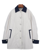 Khaki Color-Block Lightweight Quilted Jacket Suitpure