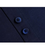 Mandarin Collar Shirt in Deep Blue with Sparkle Suitpure