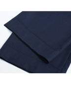 Cropped Straight Pants with Woven Texture Suitpure