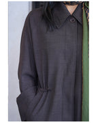 Versatile Trench Dress in Brown Check Suitpure