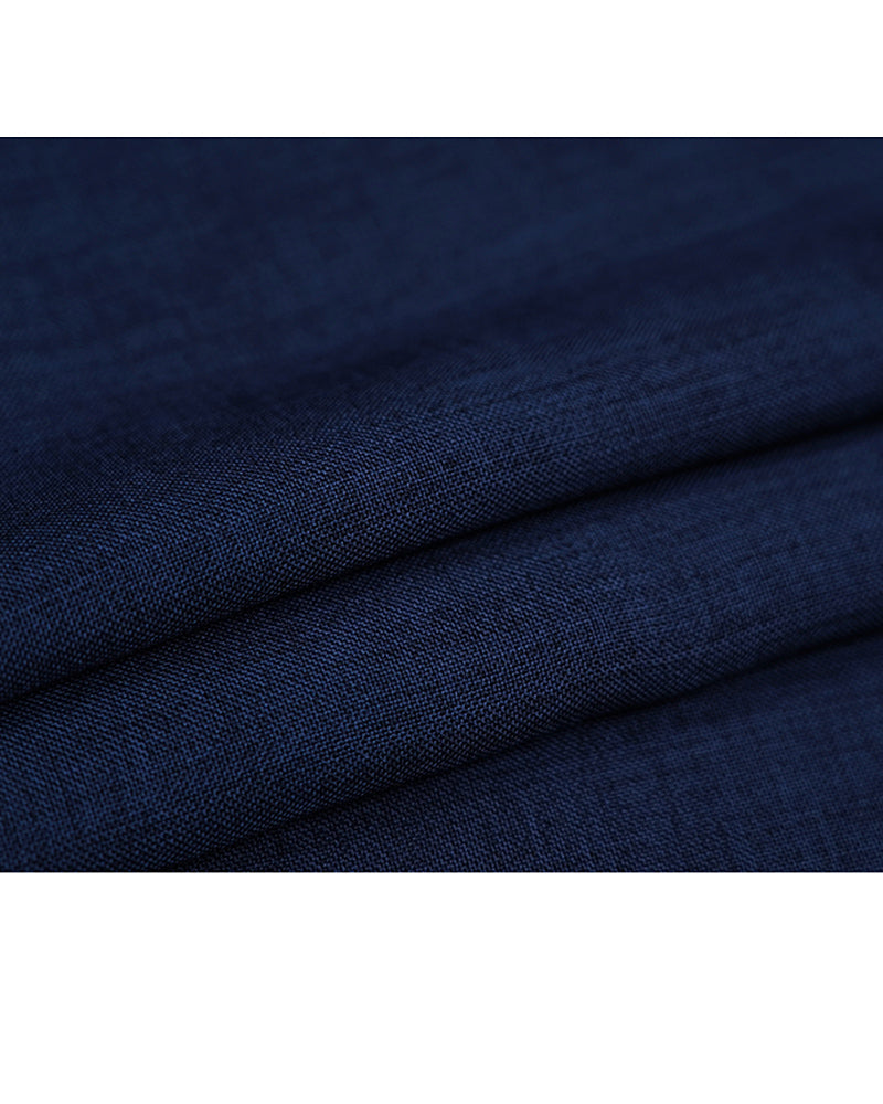 Ink Blue Mock Neck Pullover Blouse Suitpure