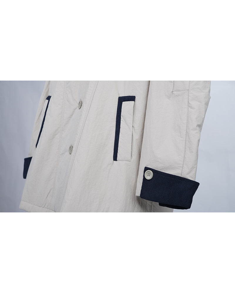 Khaki Color-Block Lightweight Quilted Jacket Suitpure