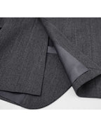 Grey Peak Lapel Wasp Waist Blazer Suitpure