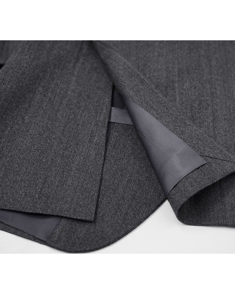 Grey Peak Lapel Wasp Waist Blazer Suitpure