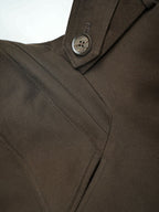 Military Style Epaulet Belted Trench Coat