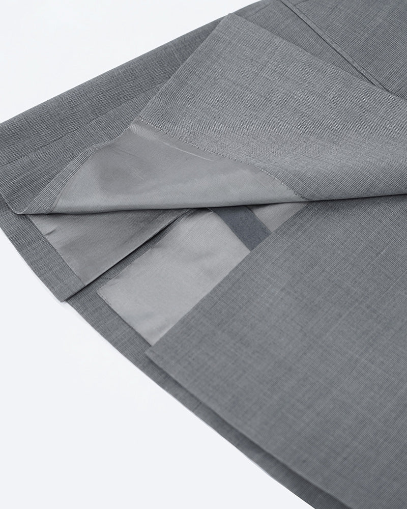 Premium Grey Shadow Stripe Blazer Suitpure