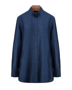 Pleated Cooling Blouse in Deep Sea Blue Suitpure