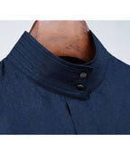 Pleated Cooling Blouse in Deep Sea Blue Suitpure