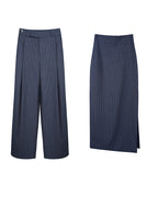 Pinstripe Pleated Trousers Suitpure