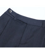 Pinstripe Pleated Trousers Suitpure