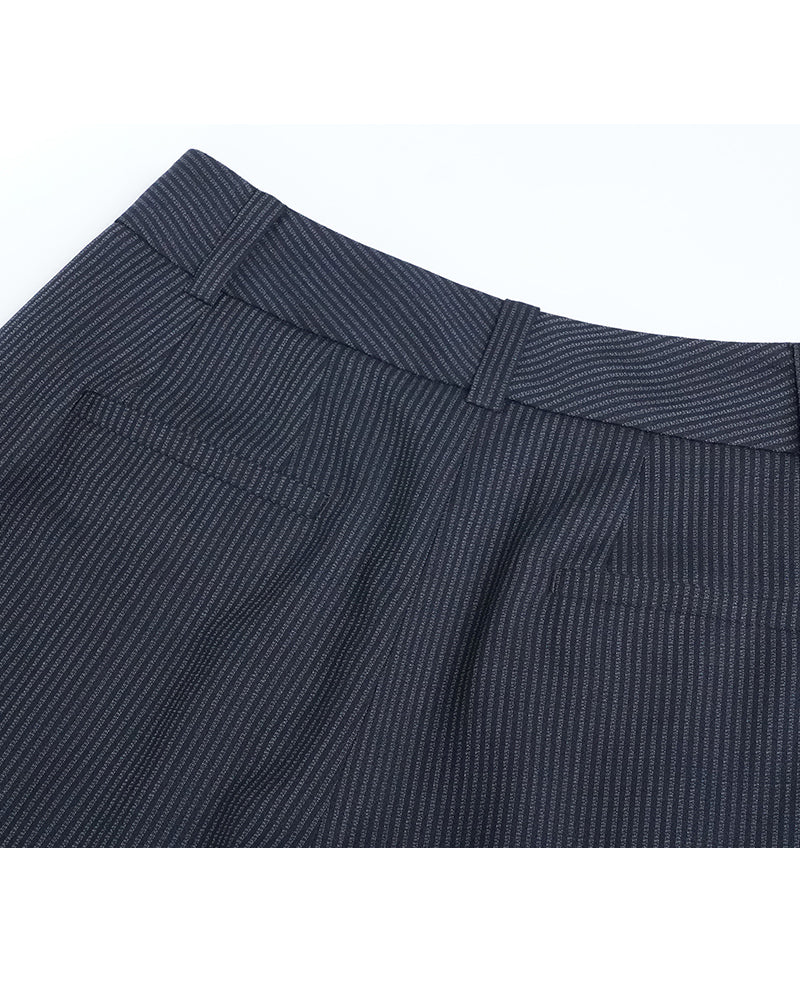 Pinstripe Pleated Trousers Suitpure