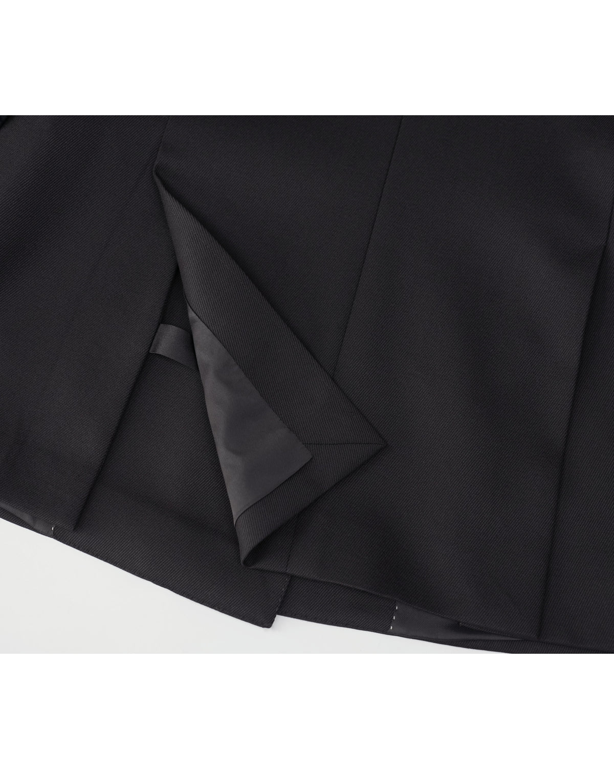 Black 100% Wool Cavalry Twill Double Breasted Blazer | 100% Wool