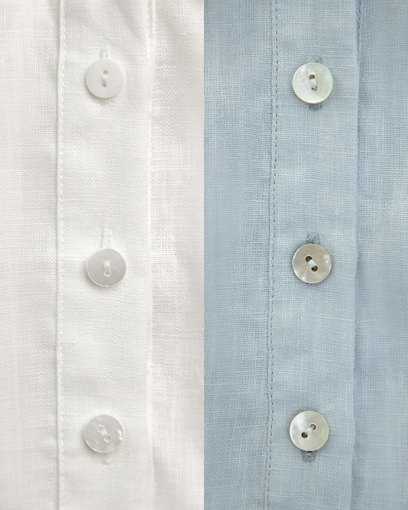 Sleeveless Linen Top with Ruffled Neckline Suitpure