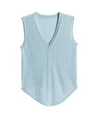 V-Neck Knit Vest for Layering