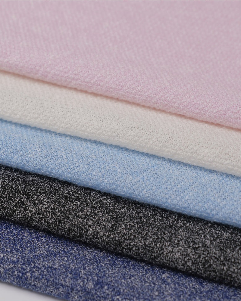 V-Neck Wool Linen Relaxed Knit Short Sleeve Top Suitpure