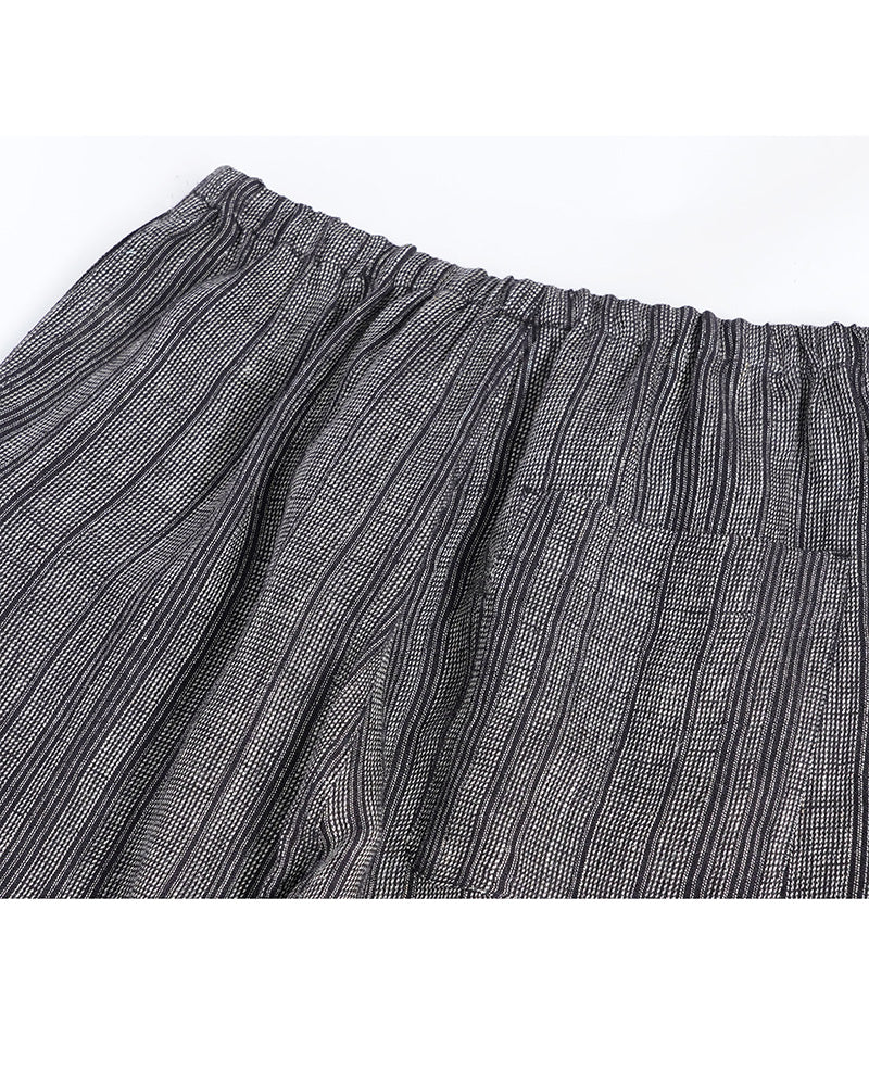 Linen Stripe Top with Fluid Trousers