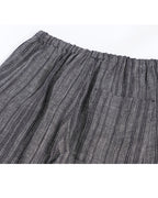 Linen Stripe Top with Fluid Trousers