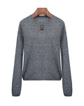 V-Neck Cashmere Sweater in Grey Suitpure