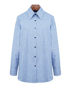 Striped Linen-Cotton Shirt | Relaxed Nautical Style Suitpure