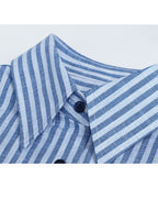 Striped Linen-Cotton Shirt | Relaxed Nautical Style Suitpure