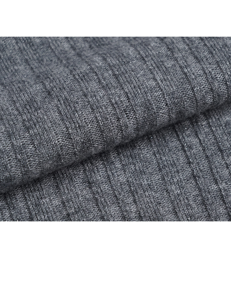 V-Neck Cashmere Sweater in Grey