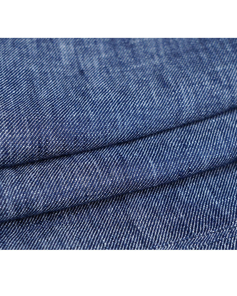 Japanese Linen Denim Wide-Leg Trousers | Yarn-Dyed Suitpure